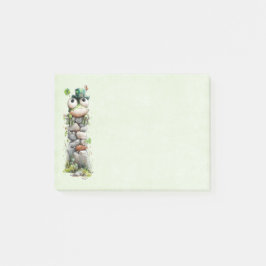 Bloco De Notas Frog with Green Hat and Shamrock Cute