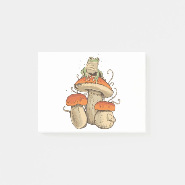 Bloco De Notas Frog with mushrooms (Frente)