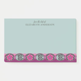 Bloco De Notas From the Desk of Pretty Floral Post-it Notes
