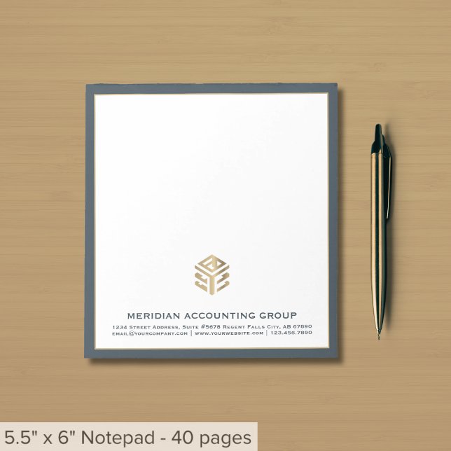 Bloco De Notas Fronteira de logotipo da empresa (Criador carregado)