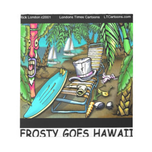 Bloco De Notas Frosty Gosta do Havaí Feliz Natal