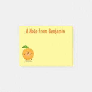 Bloco De Notas Fruta cítrica laranja dançante fofa