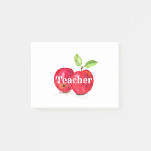 Bloco De Notas Fruta de Educação de Professores de Maçãs Vermelha