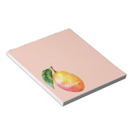 Bloco De Notas Fruta de Manga Amarela Rosa
