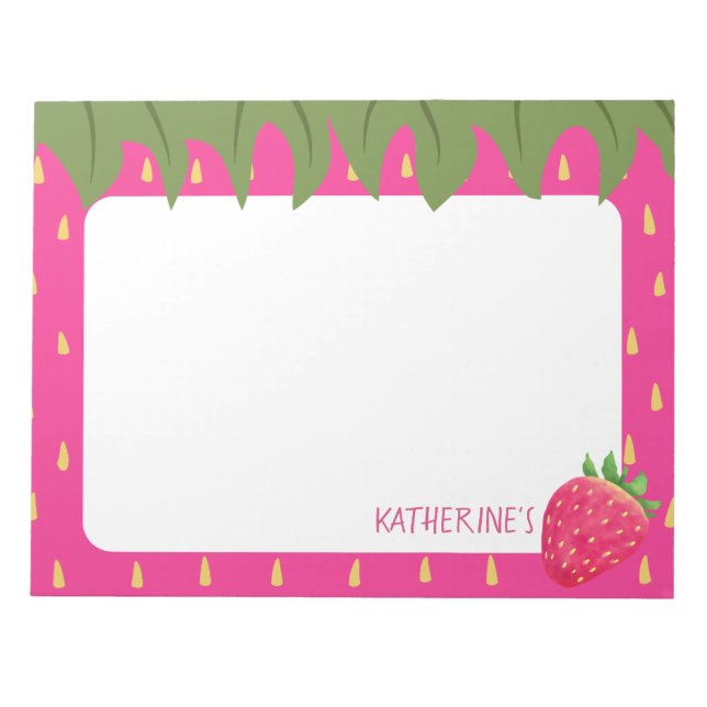 Bloco De Notas Fruta Strawberry (Frente)