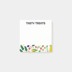 Bloco De Notas Fruta & Veggies Comida Monograma PERSalizado Perso