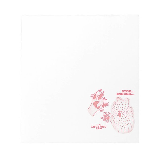 Bloco De Notas FSH - Parar o suficiente para que J/K te ame - ASL (Frente)