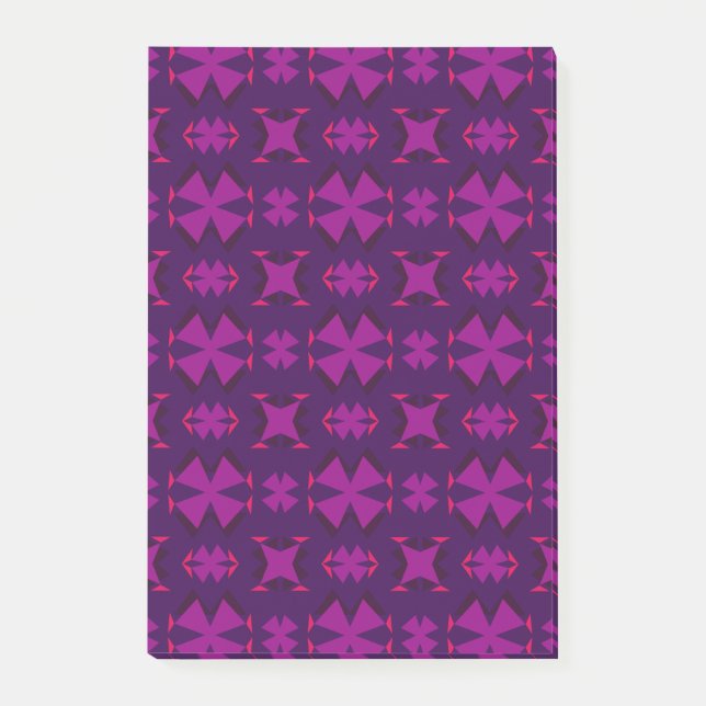 Bloco De Notas Fuchsia Geotech: A Vibrant Abstract Geometric Text (Frente)