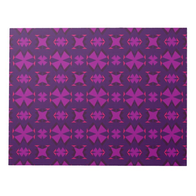 Bloco De Notas Fuchsia Geotech: A Vibrant Abstract Geometric Text (Frente)