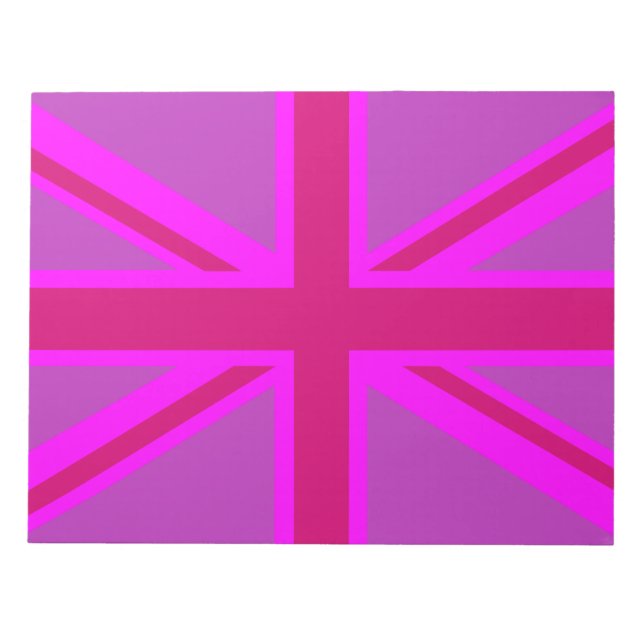 Bloco De Notas Fuchsia Union Jack (Frente)