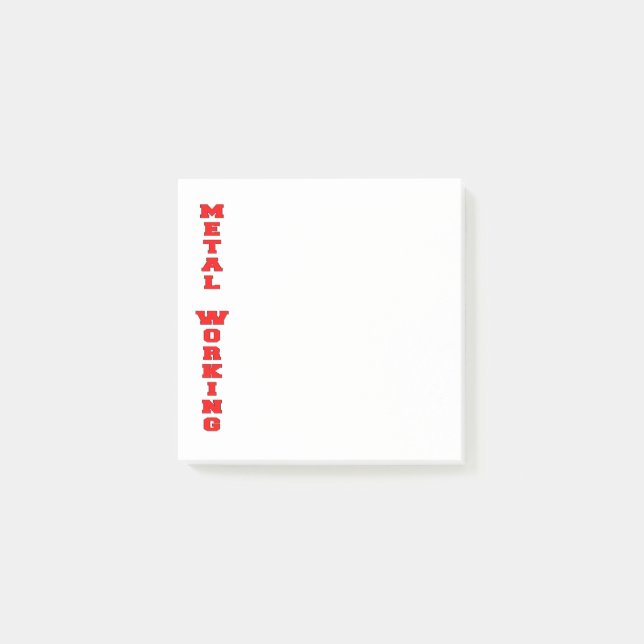 Bloco De Notas Funcionamento de metal (Frente)