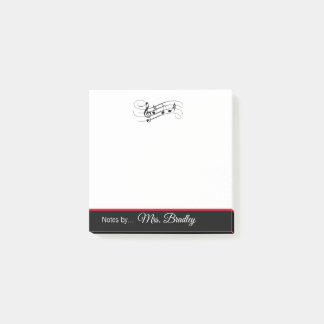 Bloco De Notas Funcionarios de Música e Notas Notepad, Professor