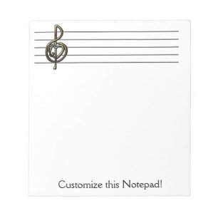 Bloco De Notas Funcionarios originais Personalizable da música d