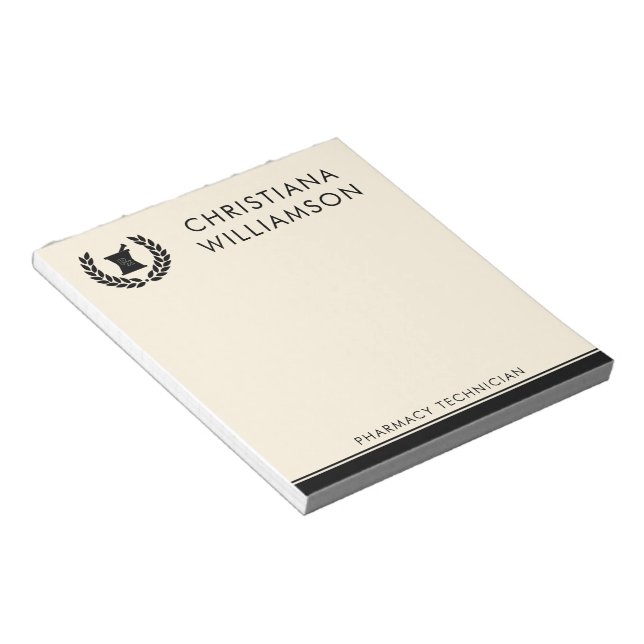 Bloco De Notas Funcionarios técnico do Farmacêutico Elegante Pers (Inclinado)