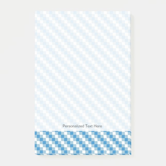 Bloco De Notas fundo Azul-branco dos quadrados (Frente)