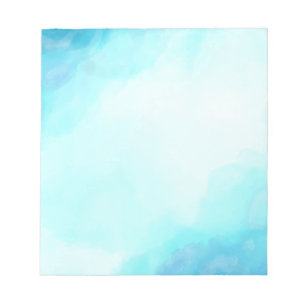 Bloco De Notas Fundo azul do céu da aguarela