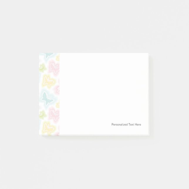 Bloco De Notas Fundo com borboletas em aquarela (Frente)