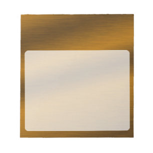 Bloco De Notas Fundo de Bronze Escovado