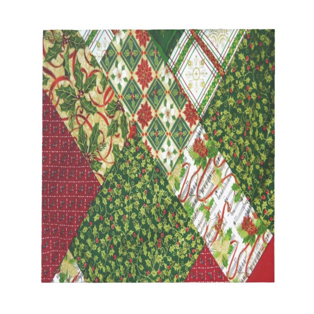 Bloco De Notas Fundo de Colcha de Natal (Frente)