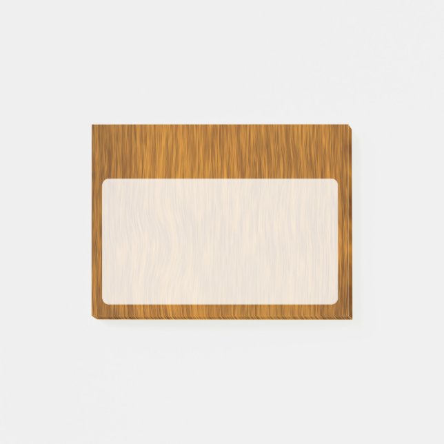 Bloco De Notas Fundo de Madeira Áspera Faux Dourado (Frente)