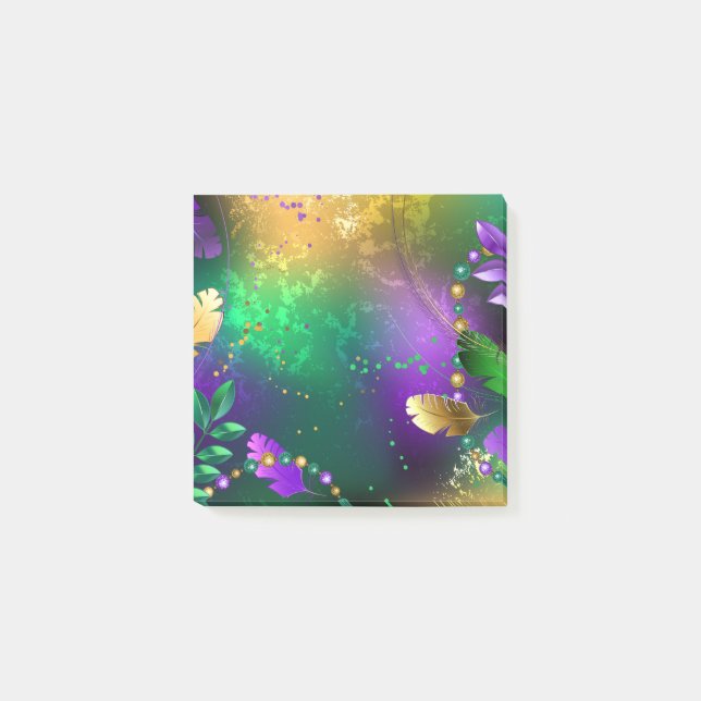 Bloco De Notas Fundo márdi iridescente com miçangas (Frente)