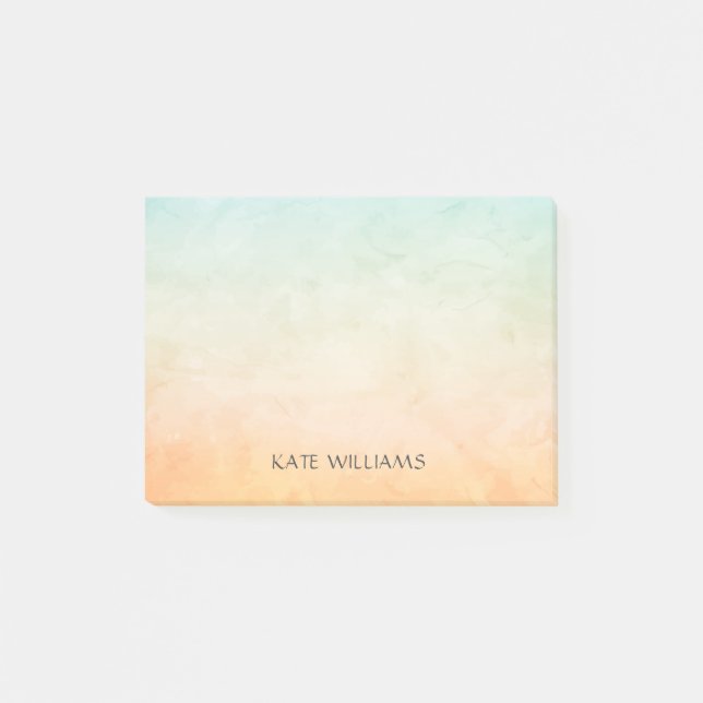 Bloco De Notas Fundo Personalizado em Aquarela Suave (Frente)