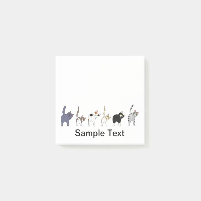 Bloco De Notas funny cats design post it (Frente)