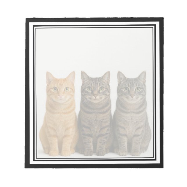 Bloco De Notas Funny Cats Peeking Note Pad (Frente)