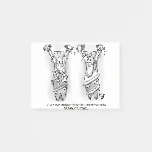 Bloco De Notas Funny Christmas Decoration Cartoon Humor (Frente)