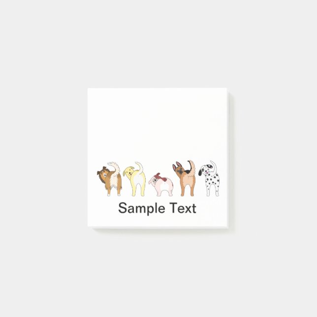 Bloco De Notas funny dogs design post it (Frente)