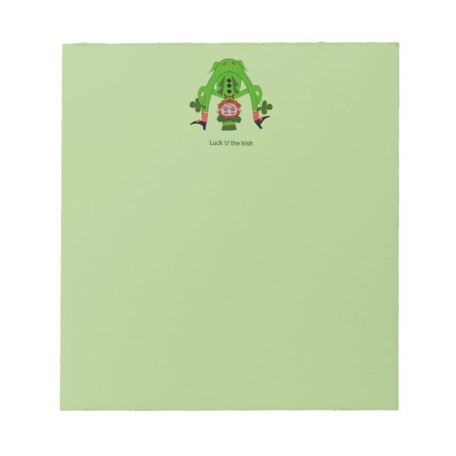 Bloco De Notas Funny Leprechaun (Frente)