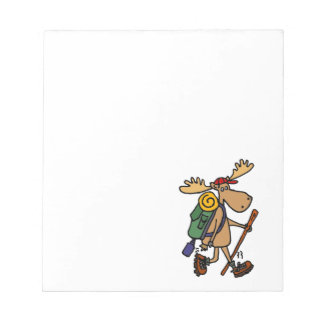 Bloco De Notas Funny Moose Hiker