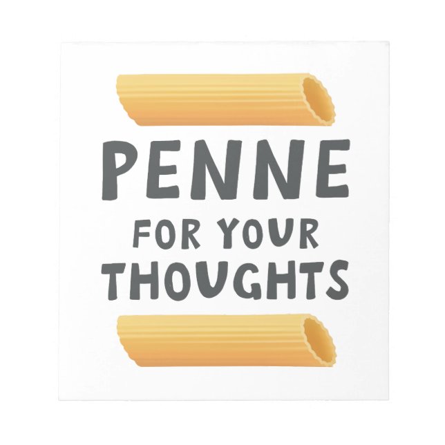 Bloco De Notas Funny Pasta Pun (Frente)