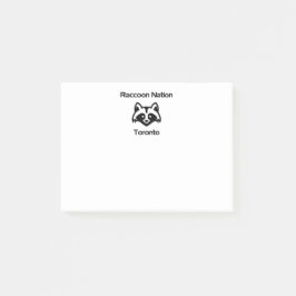 Bloco De Notas Funny Raccoon Nation Toronto Light Monotone