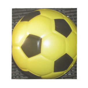 Bloco De Notas Futebol amarelo e preto.