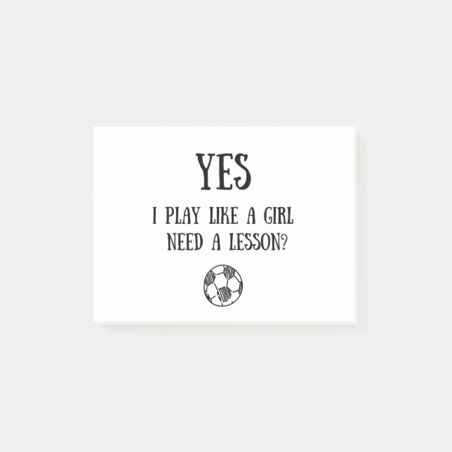 Bloco De Notas Futebol Americano: Sim, eu jogo como uma garota. P (Frente)