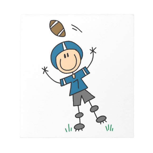 Bloco De Notas Futebol de Boneco Azul (Frente)