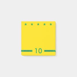 Bloco De Notas Futebol Personalizado das Cores da Bandeira do Bra