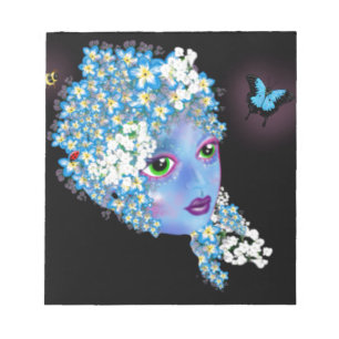 Bloco De Notas GAIA Mãe Terra Fantasia Pagan Art de LeahG