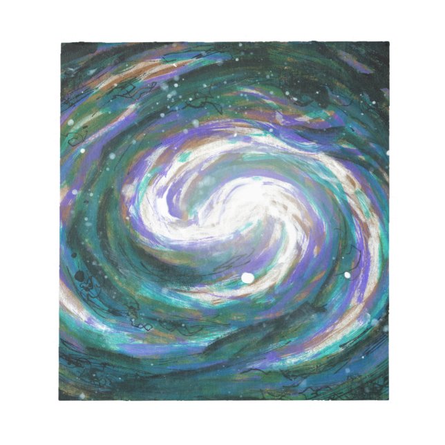 Bloco De Notas Galáxia Emerald e Purple (Frente)