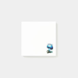 Bloco De Notas Galáxia Shiitake Brilhante Cogumelo Azul Claro