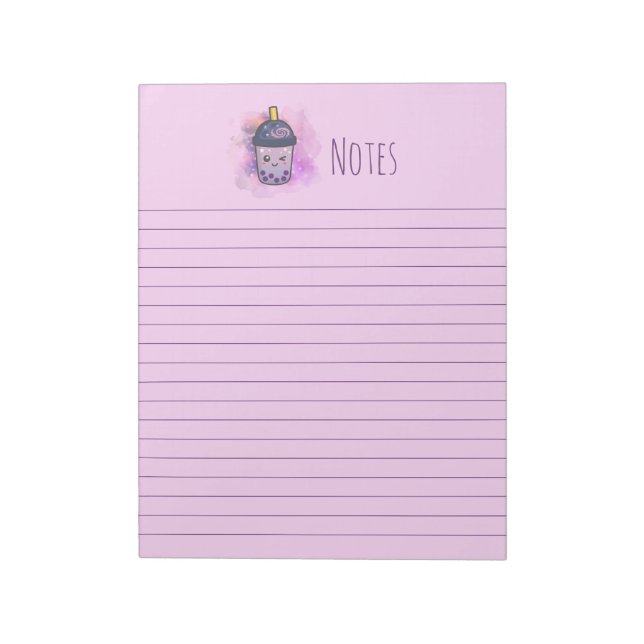 Bloco De Notas Galaxy Boba Tea Stationery Largar Longe Notepad (Invertido)