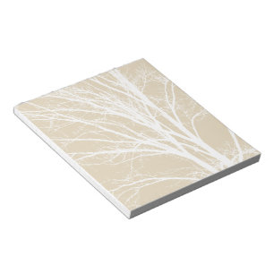 Bloco De Notas Galhos de árvores castanho-creme-russa