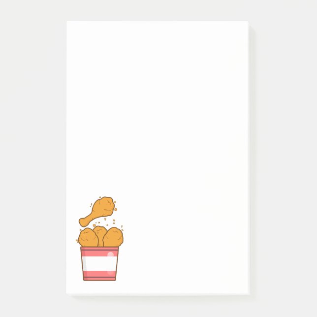 Bloco De Notas Galinha Fritada Com Balde (Frente)