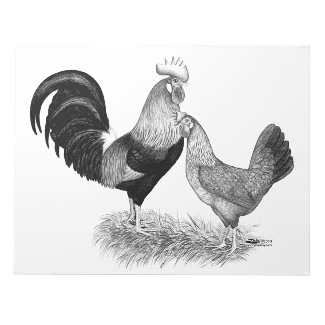 Bloco De Notas Galinhas Marrons Produtoras De Legheiras (Frente)