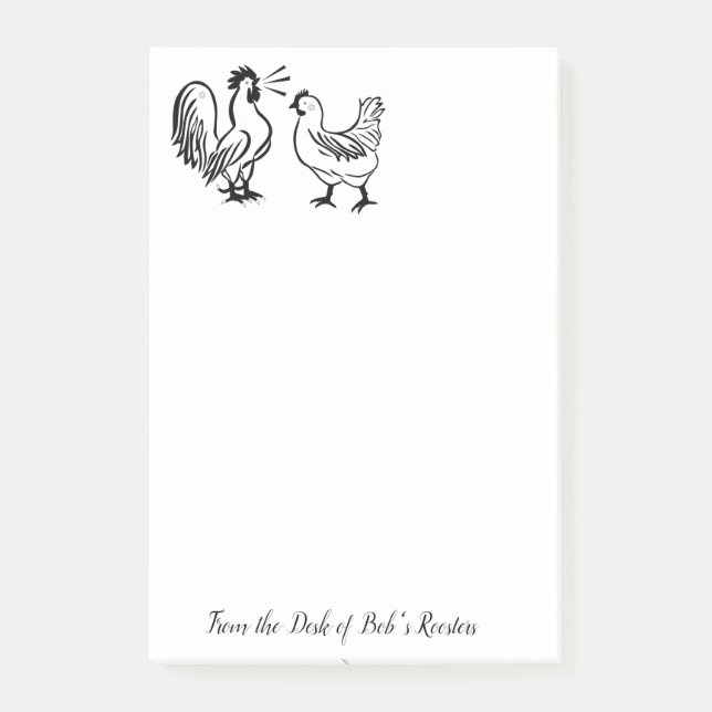 Bloco De Notas Galinheiros para Colorir Post-it Notes (Frente)