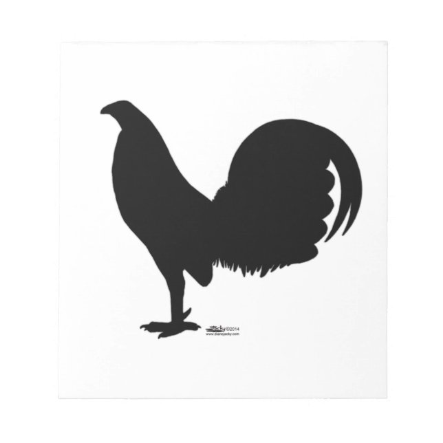 Bloco De Notas Gamecock Rooster Silhouette (Frente)