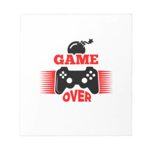 Bloco De Notas Gamer Gift Game Over