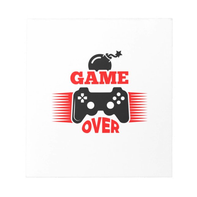 Bloco De Notas Gamer Gift Game Over (Frente)