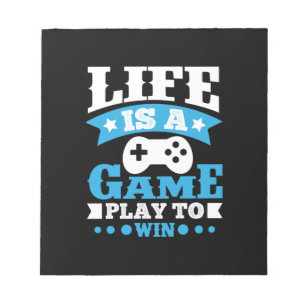 Bloco De Notas Gamer Gift Life É Um Jogo
